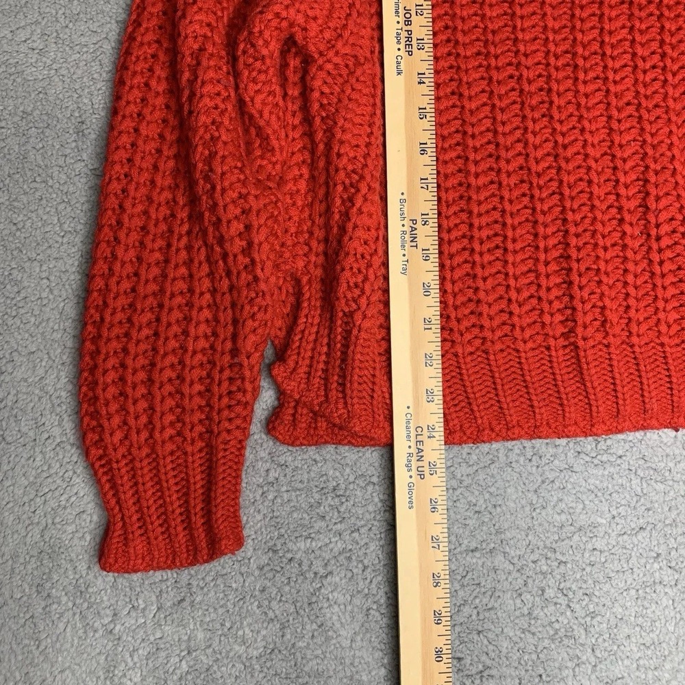 KUT From The Kloth Paige Sweater XL‎ Cherry Red Wool Blend Oversized Chunky Knit - Picture 8 of 9